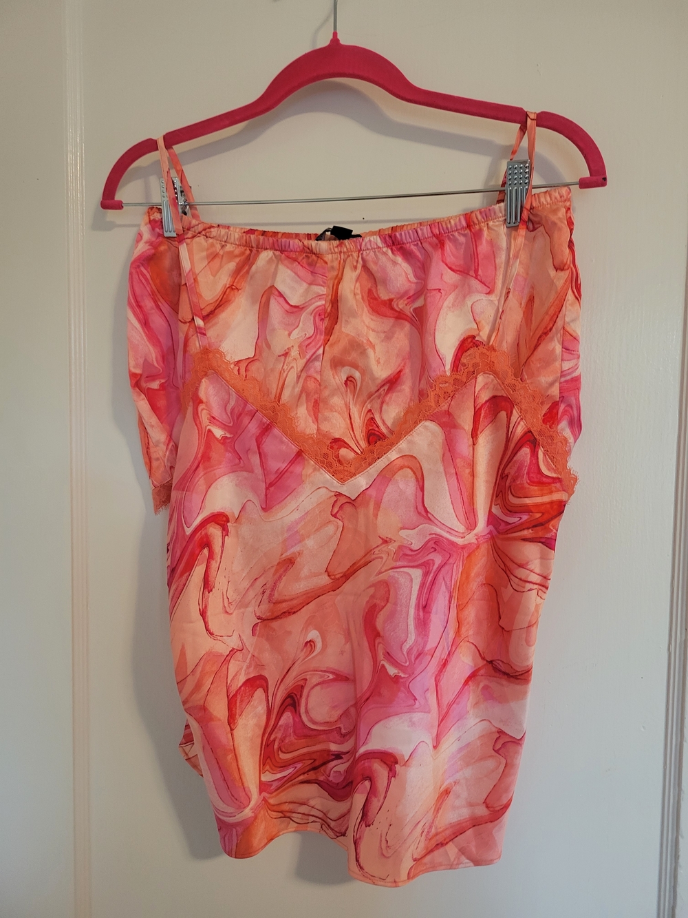 INC International Concepsts 2pc Lace-Trim Cami Shorts Loungewear